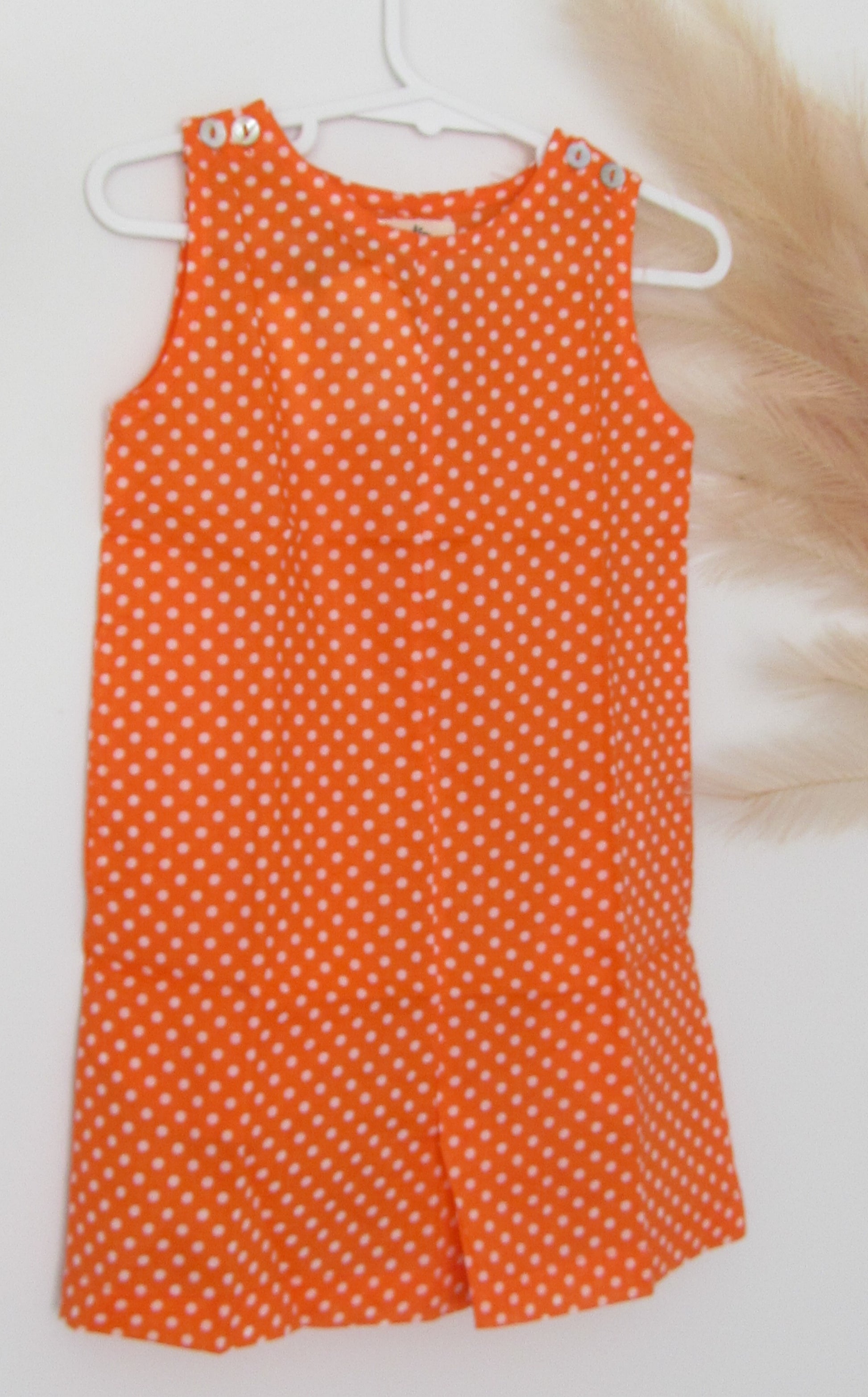 BRIGHT Orange kids jumpsuit, unisex, genderfree.
